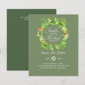 BUDGET Tropisch blad Hawaiaanse Luau-bruiloft (Voorkant / Achterkant)