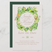 BUDGET Tropisch blad Hawaiaanse Luau Bruiloft (Voorkant / Achterkant)