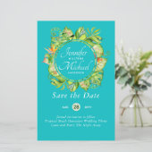 BUDGET Tropisch blad Hawaiaanse Luau Bruiloft (Staand voorkant)