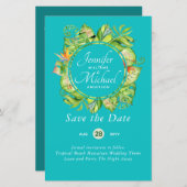 BUDGET Tropisch blad Hawaiaanse Luau Bruiloft (Voorkant / Achterkant)