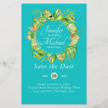 BUDGET Tropisch blad Hawaiaanse Luau Bruiloft