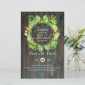 BUDGET Tropisch blad Hawaiaanse Luau-bruiloft (Staand voorkant)