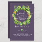 BUDGET Tropisch blad Hawaiaanse Luau-bruiloft (Voorkant / Achterkant)