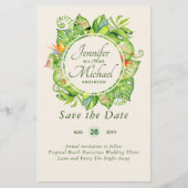 BUDGET Tropisch blad Hawaiaanse Luau Bruiloft (Voorkant)