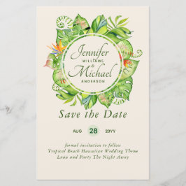 BUDGET Tropisch blad Hawaiaanse Luau Bruiloft
