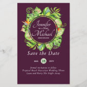 BUDGET Tropisch blad Hawaiaanse Luau Bruiloft (Voorkant)