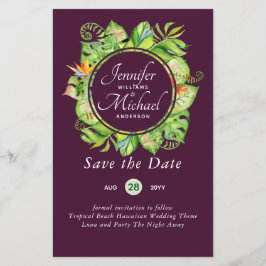 BUDGET Tropisch blad Hawaiaanse Luau Bruiloft