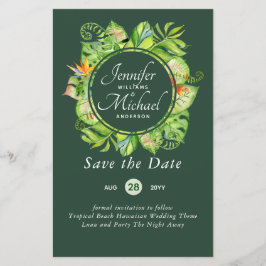 BUDGET Tropisch blad Hawaiaanse Luau Bruiloft