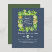 Budget Tropisch Blad Luau Trouwreceptie Uitnodigin (Voorkant / Achterkant)