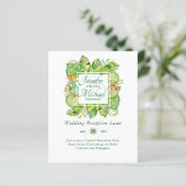 Budget Tropisch Blad Luau Trouwreceptie Uitnodigin (Staand voorkant)