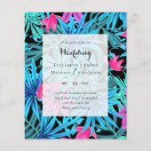 BUDGET Tropisch Blad Trouwfeest Uitnodigingen (Voorkant)