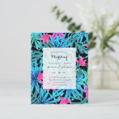 BUDGET Tropisch Blad Trouwlocatie Uitnodigingen (Staand voorkant)