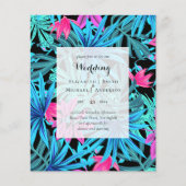 BUDGET Tropisch Blad Trouwlocatie Uitnodigingen (Voorkant)