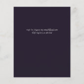 Budget Tropisch Blauw Paarse Blad Bruiloft (Achterkant)