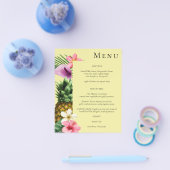 Budget Tropisch Hawaïaans Floral Menu - Geel (Enkel)
