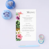 Budget Tropisch Hawaïaans Floral Menu - White MED (Enkel)