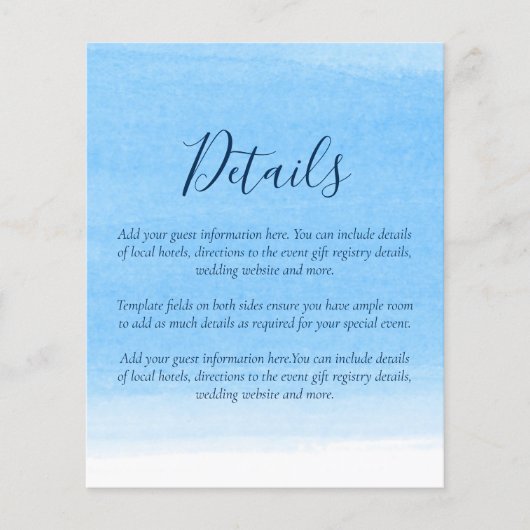 Budget Tropisch Huwelijk Details Hotels Bijlage (Voorkant)