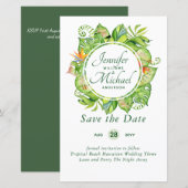 BUDGET Tropisch Leaf Hawaiian Luau Wedding (Voorkant / Achterkant)