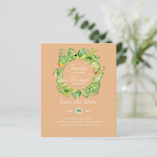 BUDGET Tropisch Leaf Hawaiian Luau Wedding (Staand voorkant)