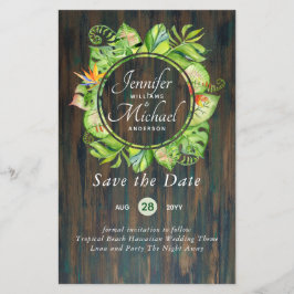BUDGET Tropisch Leaf Hawaiian Luau Wedding
