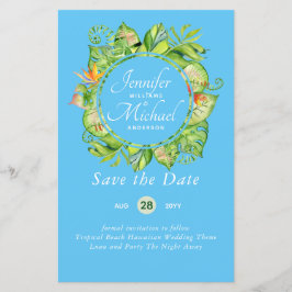 BUDGET Tropisch Leaf Hawaiian Luau Wedding