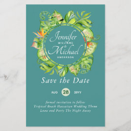 BUDGET Tropisch Leaf Hawaiian Luau Wedding