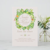 BUDGET Tropisch Leaf Hawaiian Luau Wedding (Staand voorkant)