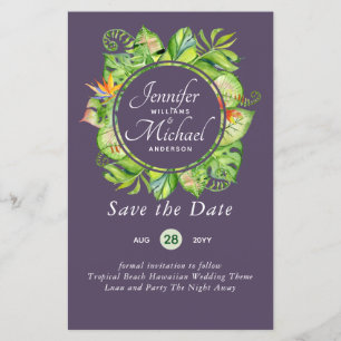 BUDGET Tropisch Leaf Hawaiian Luau Wedding