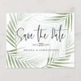 Budget Tropisch Lofwerk Saliegroen Save the Date
