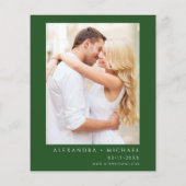 Budget Tropisch Palm Foto Groen Roze Weddenschap Flyer (Achterkant)