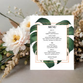 Budget Tropisch Palm Leaf bruiloft Menu