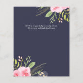 BUDGET Tropisch Pampas Gras Navy Bes Bruiloft Flyer (Achterkant)