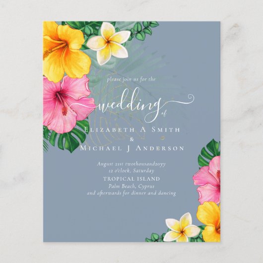 BUDGET Tropisch Paradijs Strand Bruiloft Bloemen (Voorkant)