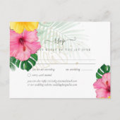BUDGET Tropisch Paradijs Strand Bruiloft Bloemen Briefkaart (Voorkant)