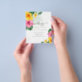 BUDGET Tropisch Paradijs Strand Bruiloft Bloemen Flyer (Hand)