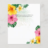 BUDGET Tropisch Paradijs Strand Bruiloft Bloemen Flyer (Achterkant)