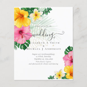 BUDGET Tropisch Paradijs Strand Bruiloft Bloemen Flyer