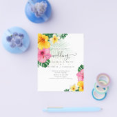 BUDGET Tropisch Paradijs Strand Bruiloft Bloemen Flyer (Enkel)