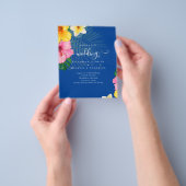 BUDGET Tropisch Paradijs Strand Bruiloft Bloemen Flyer (Hand)