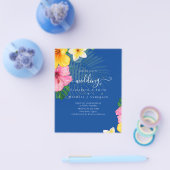BUDGET Tropisch Paradijs Strand Bruiloft Bloemen Flyer (Enkel)