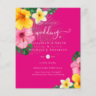 BUDGET Tropisch Paradijs Strand Bruiloft Bloemen Flyer