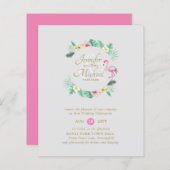 BUDGET Tropisch roze Vrijgezellenfeest of bruiloft (Voorkant / Achterkant)