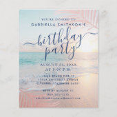 BUDGET Tropisch strand Birthday Pink Party brochur (Voorkant)