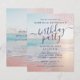 BUDGET Tropisch strand Birthday Pink Party brochur