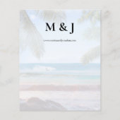 Budget Tropisch Strand Palm VS 2 Trouwflyer Flyer (Achterkant)