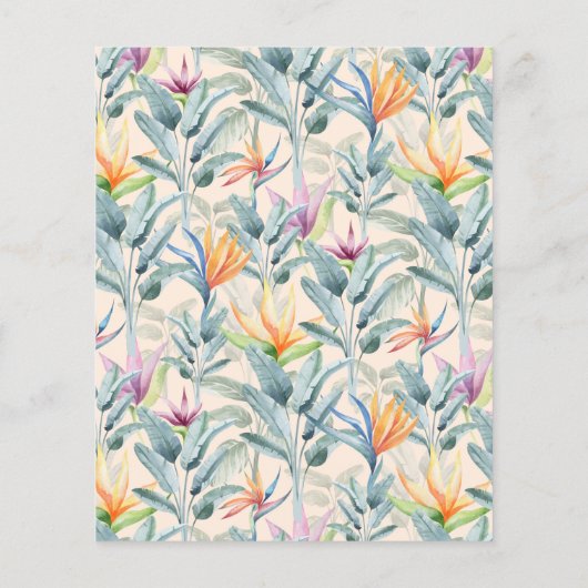 Budget Tropisch Zwembad Party Verjaardag Uitnodigi Flyer (Achterkant)