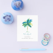 Budget Tropische Aquarel Palmboom Verhuizing Flyer (Enkel)