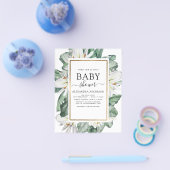 Budget Tropische Baby shower Uitnodiging Magnolia Flyer (Enkel)