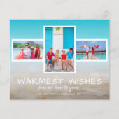 Budget Tropische Beach Multi Photo Holiday Kaart (Voorkant)