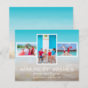 Budget Tropische Beach Multi Photo Holiday Kaart